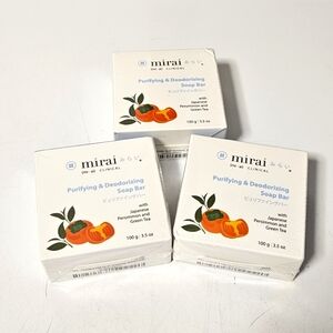 Mirai - Set of 3 Purifying & Deodorizing Soap Bars